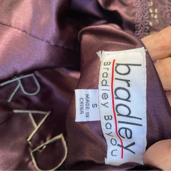 Bradley Bayou plum Genuine Leather Jacket size small - Picture 10 of 10